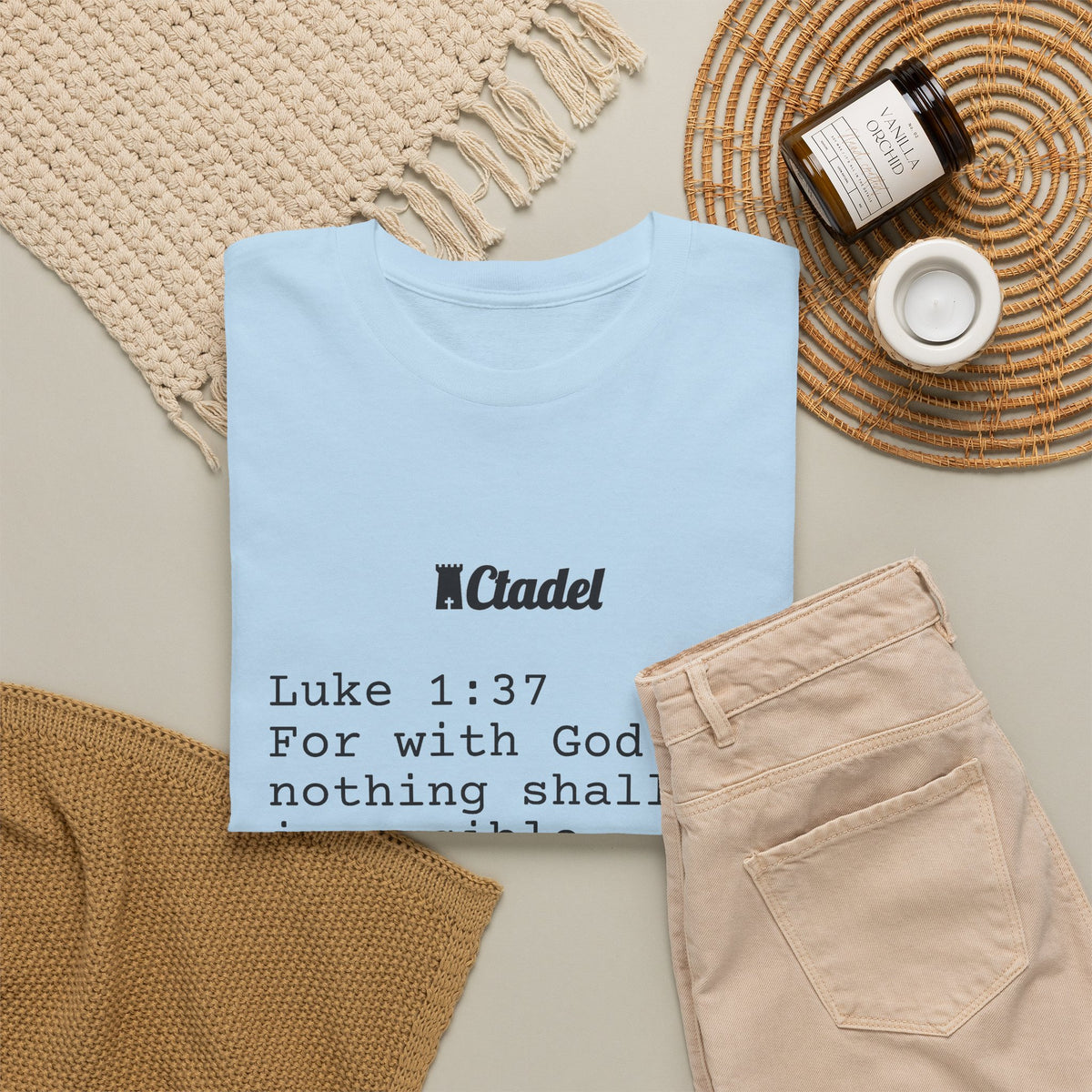 Luke 1:37 Christian T‑Shirt
