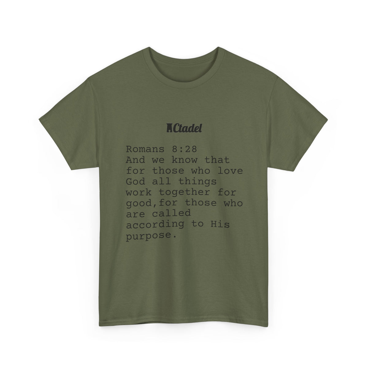 Romans 8:28 Christian T‑Shirt