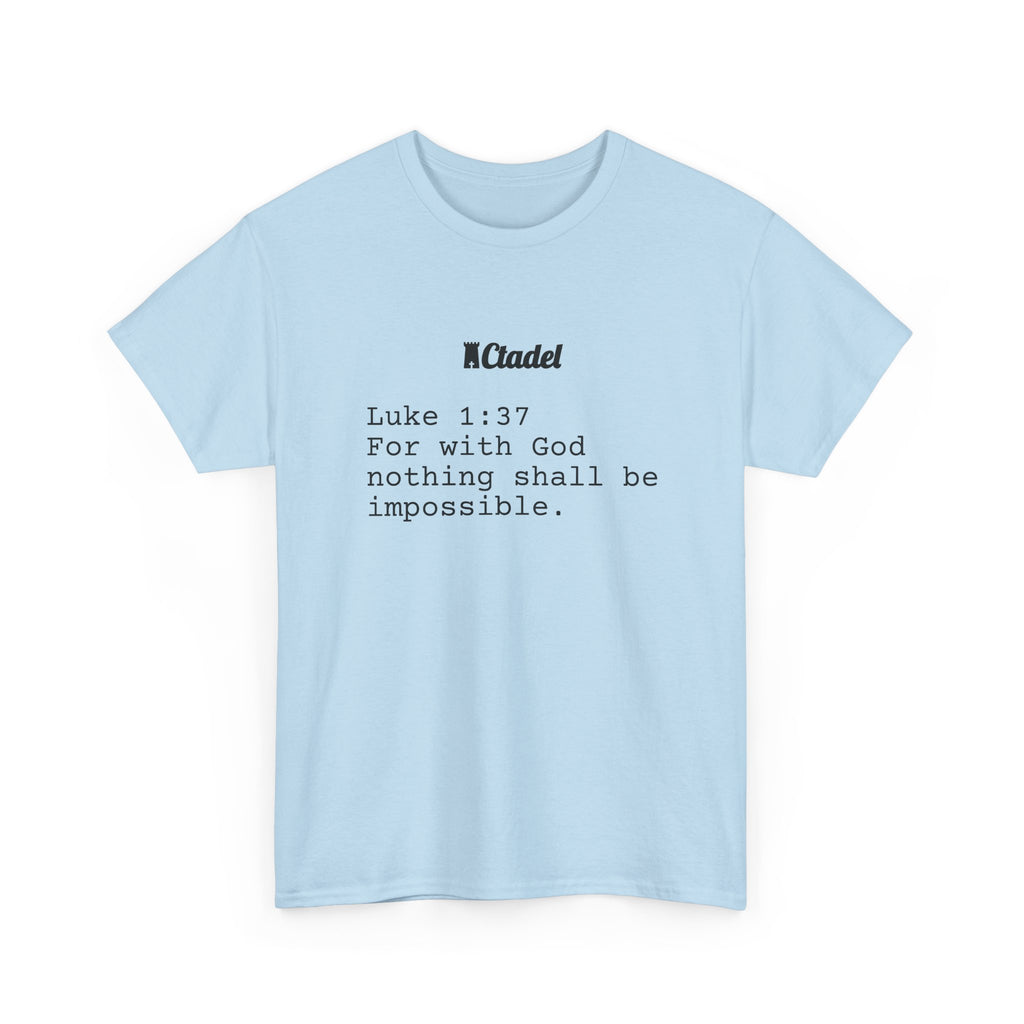 Luke 1:37 Christian T‑Shirt