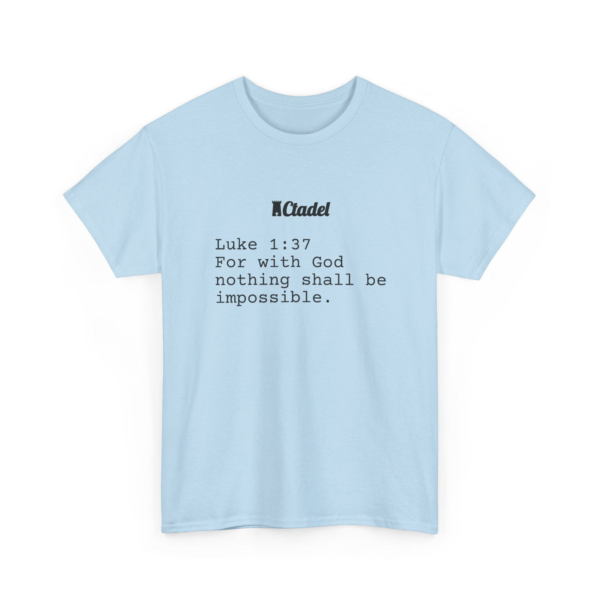 Luke 1:37 Christian T‑Shirt