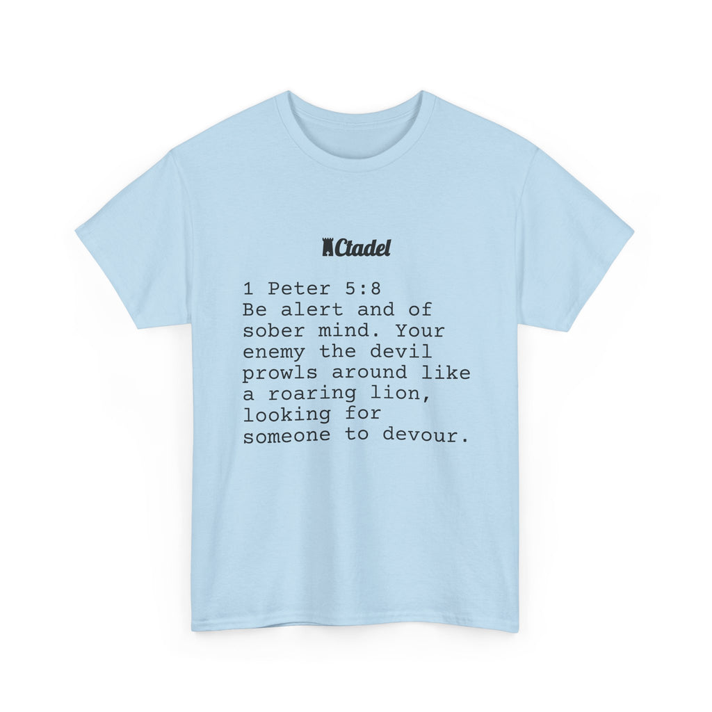 1 Peter 5:8 Christian T‑Shirt