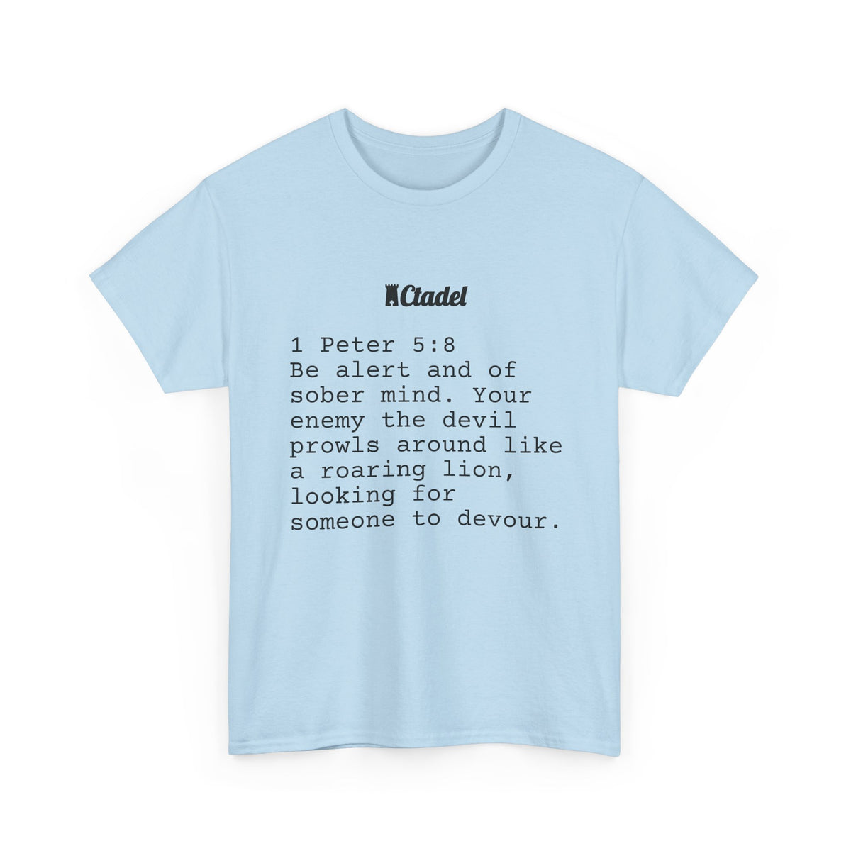 1 Peter 5:8 Christian T‑Shirt