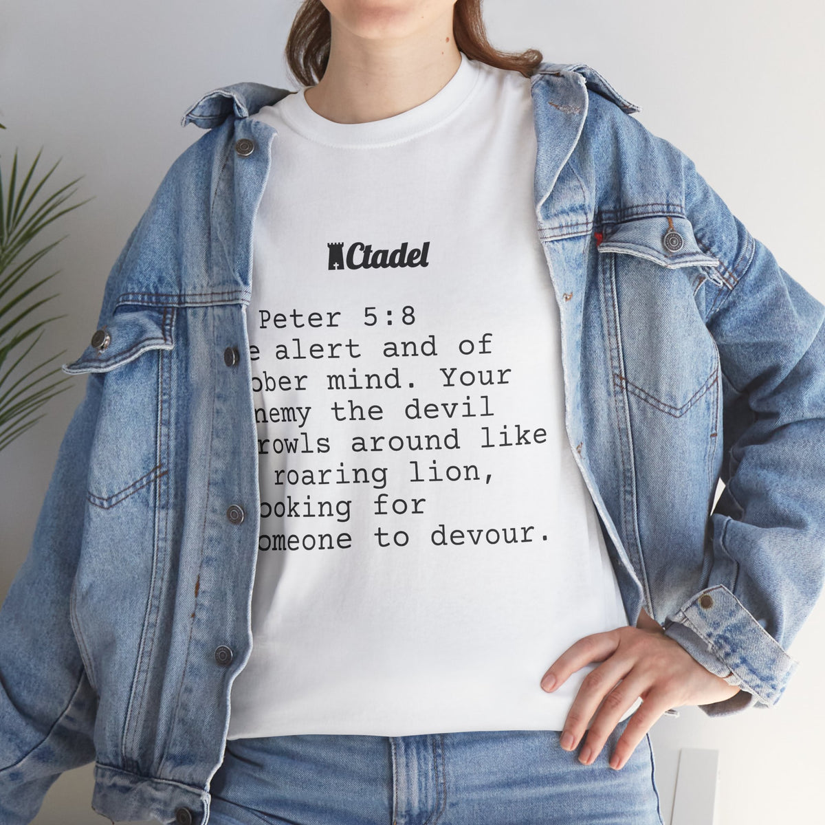 1 Peter 5:8 Christian T‑Shirt