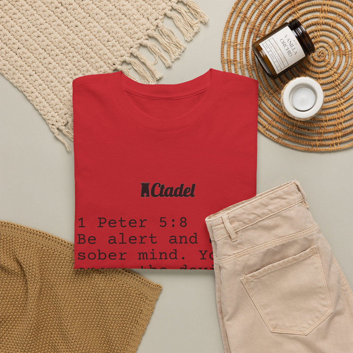 1 Peter 5:8 Christian T‑Shirt
