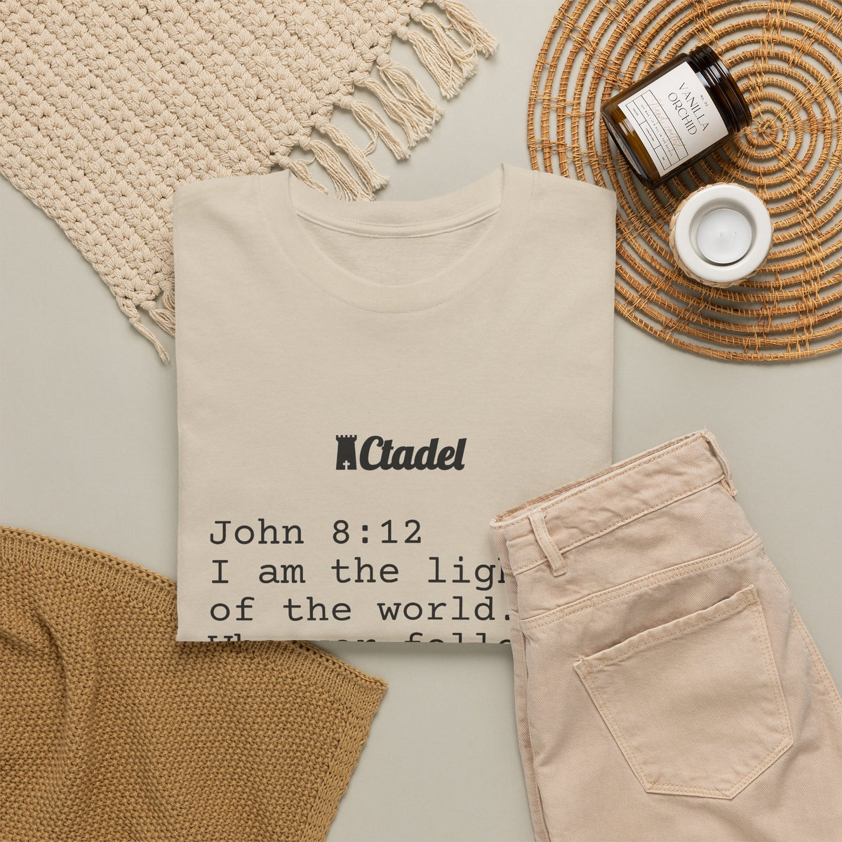 John 8:12 Christian T‑Shirt
