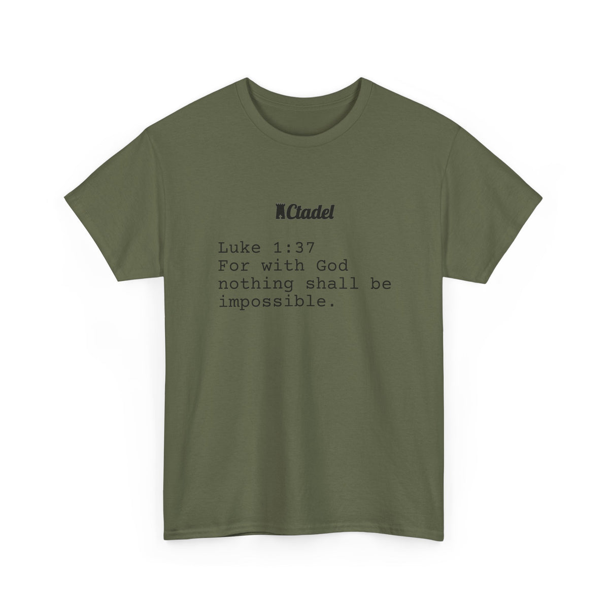 Luke 1:37 Christian T‑Shirt